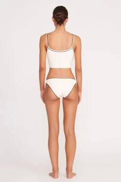 ABBY SWIM TOP IVORY BLACK