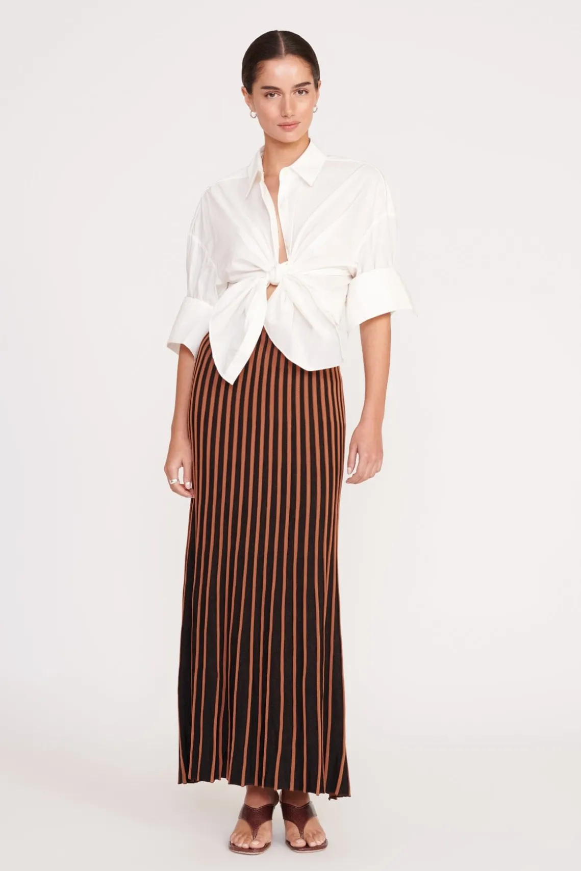 ALEIDA SKIRT TAN BLACK