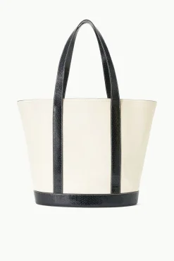 ALLORA TOTE CREAM BLACK