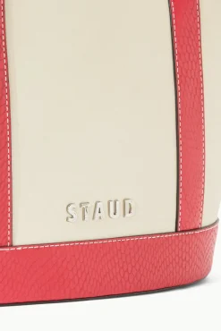 ALLORA TOTE CREAM RED ROSE