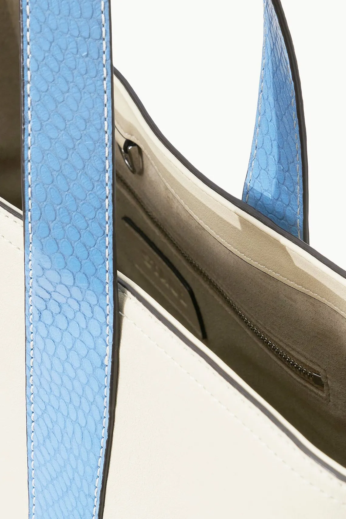 ALLORA TOTE CREAM STAUD BLUE