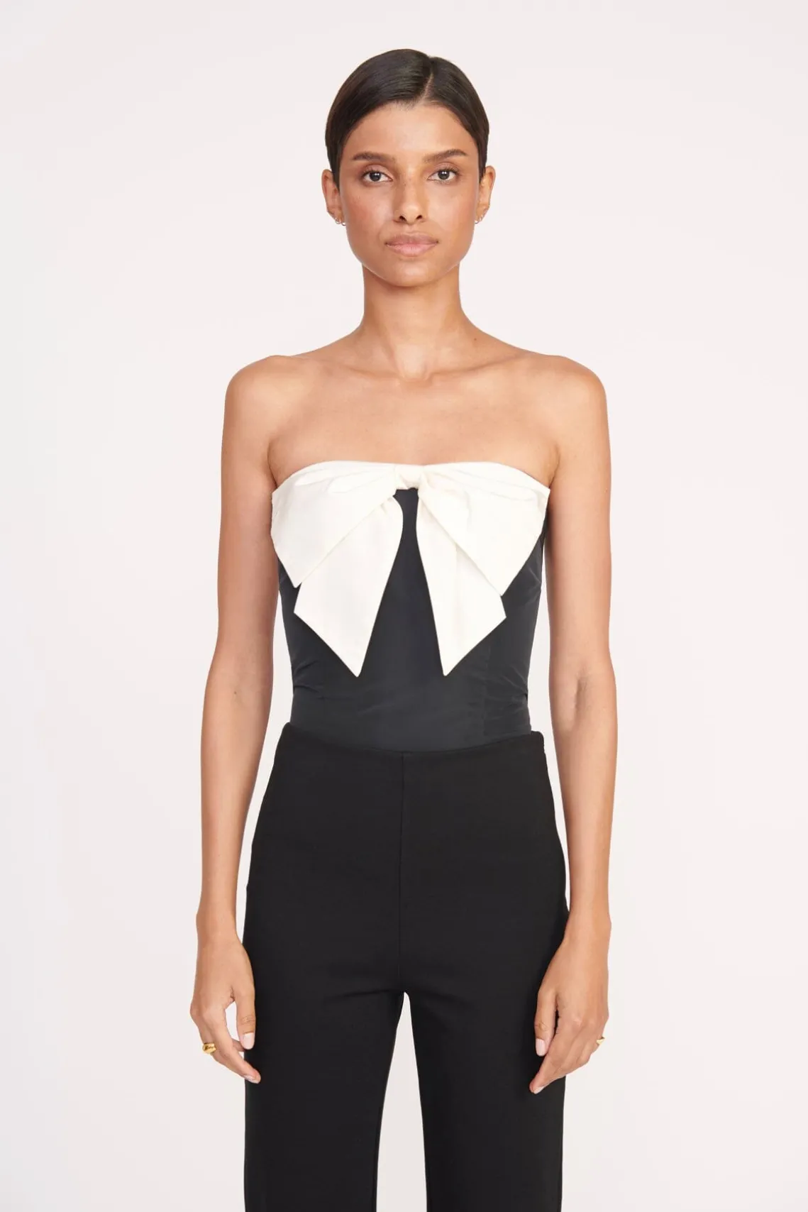 ATTICUS TOP BLACK IVORY