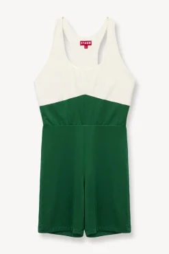 BOUNCE SHORT UNITARD COURT GREEN IVORY