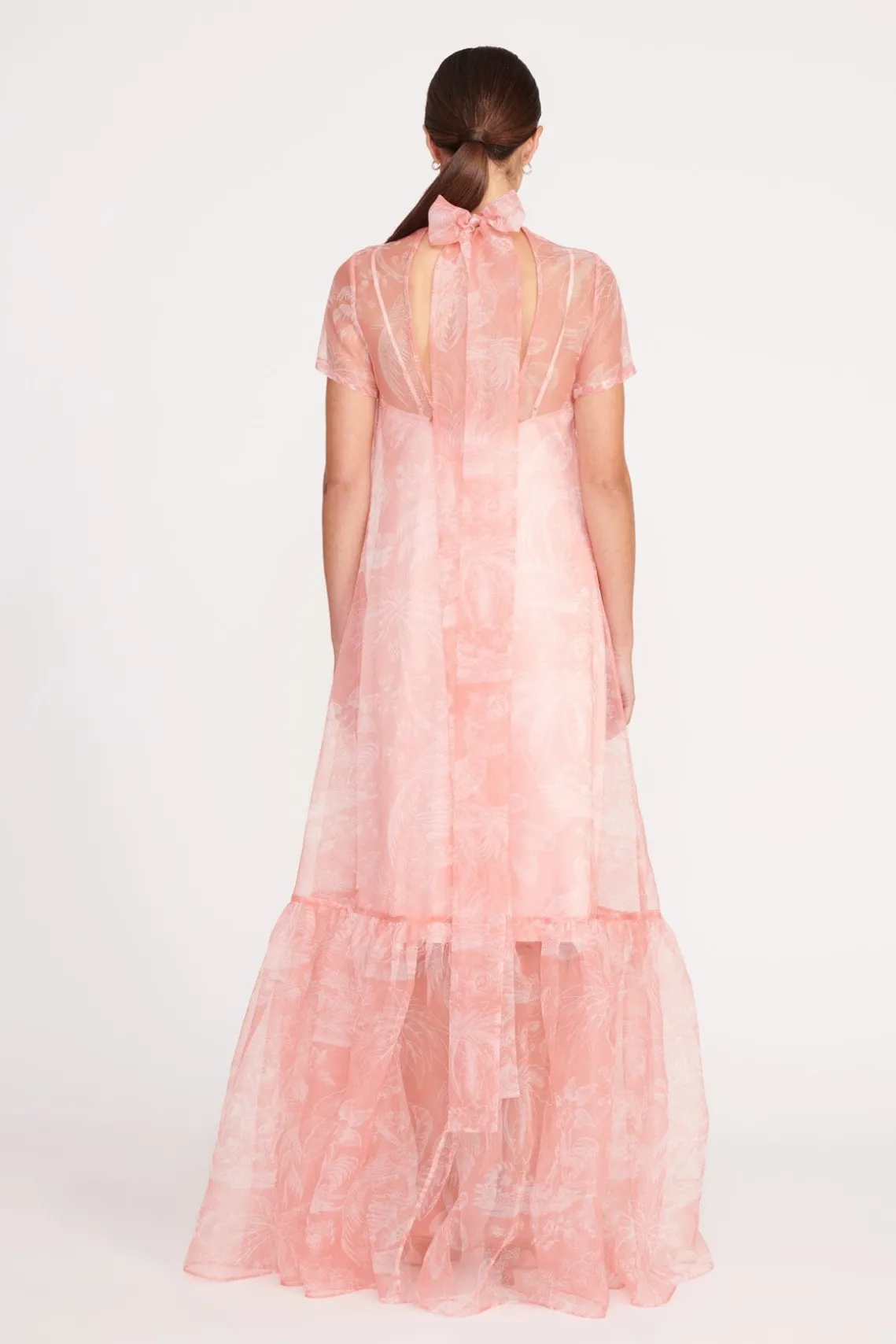 CALLUNA DRESS CHERRY BLOSSOM IVORY TOILE