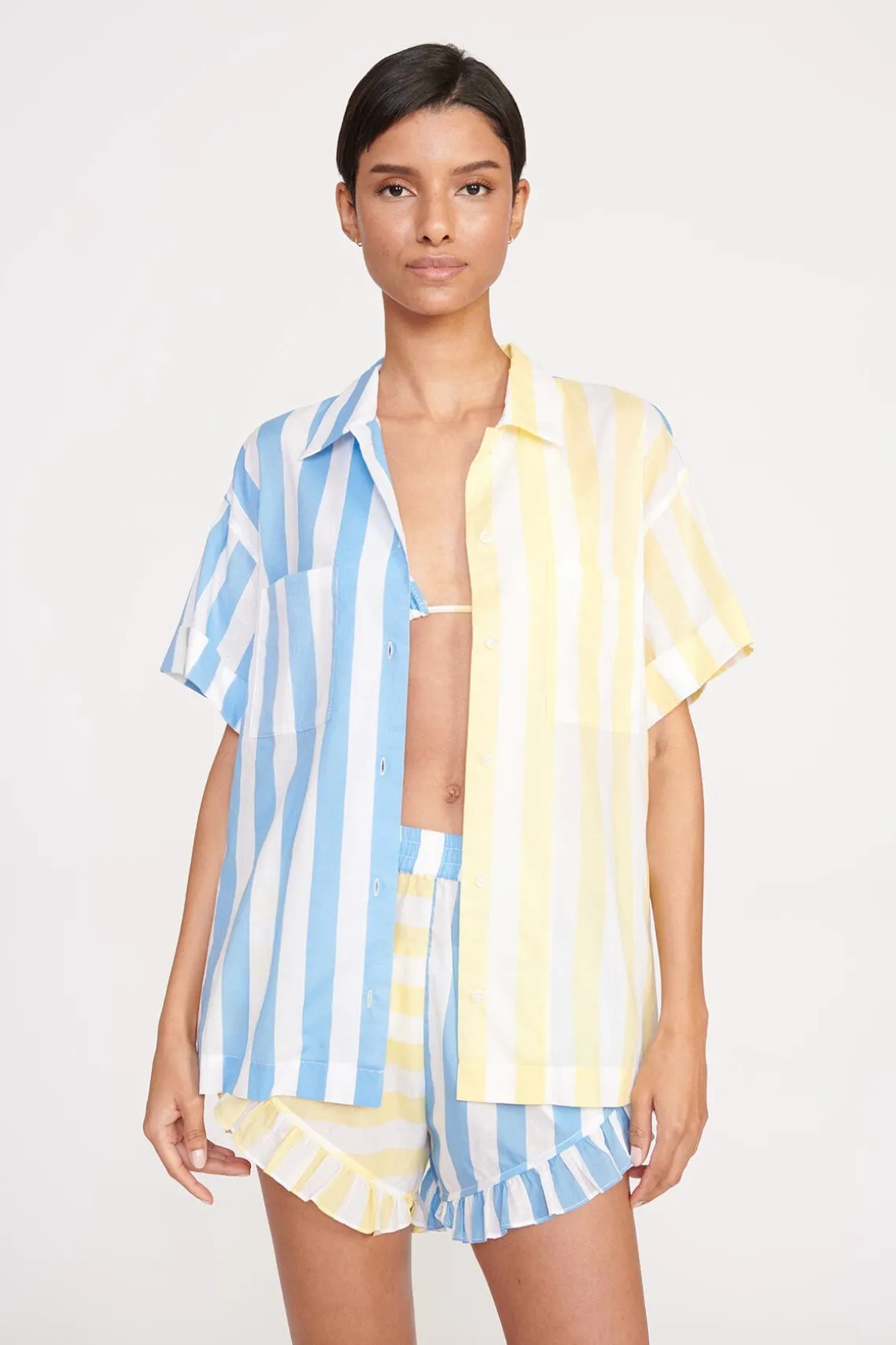 CHANNING TOP BUTTERCUP SEASHORE STRIPE