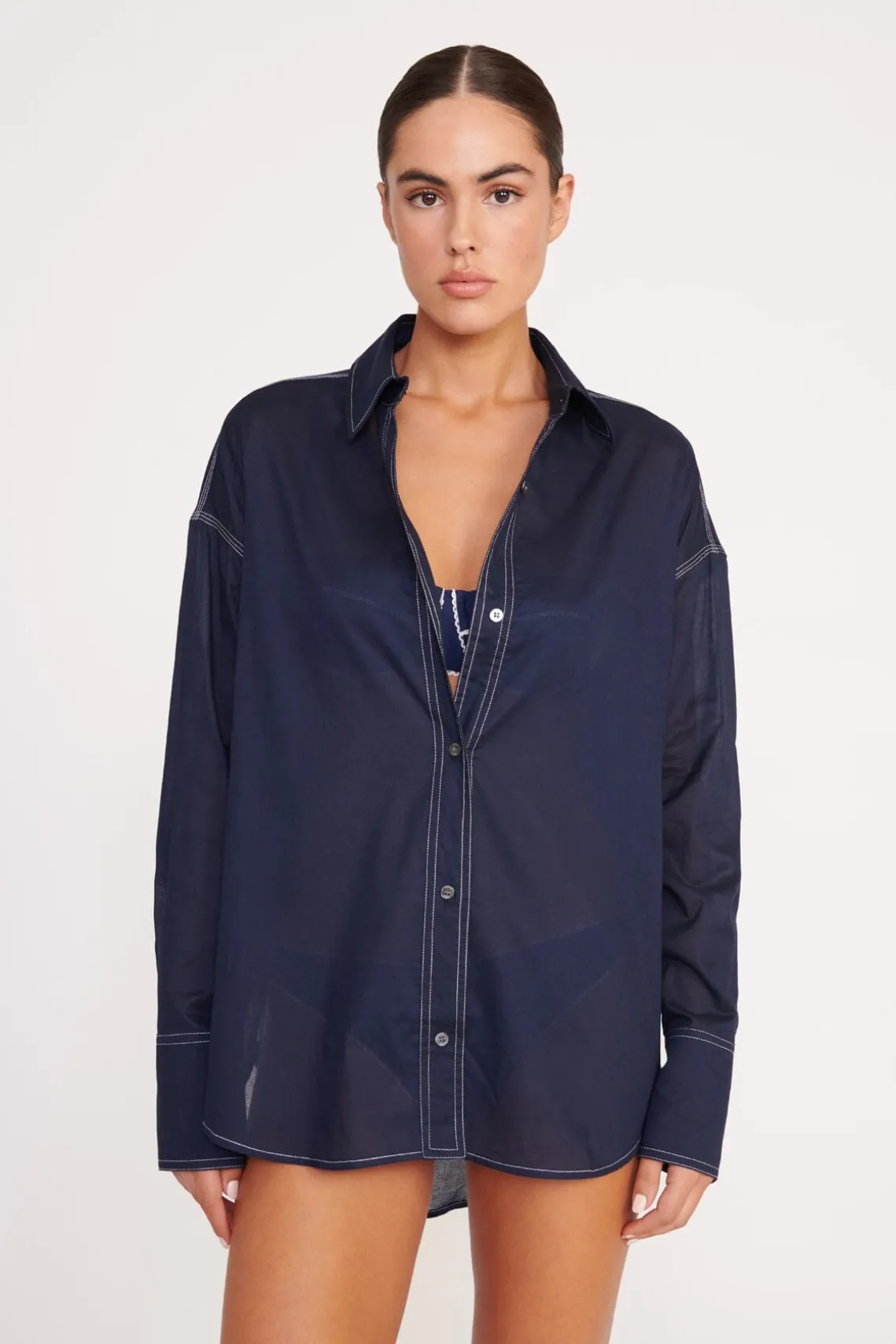 COLTON SHIRT NAVY WHITE