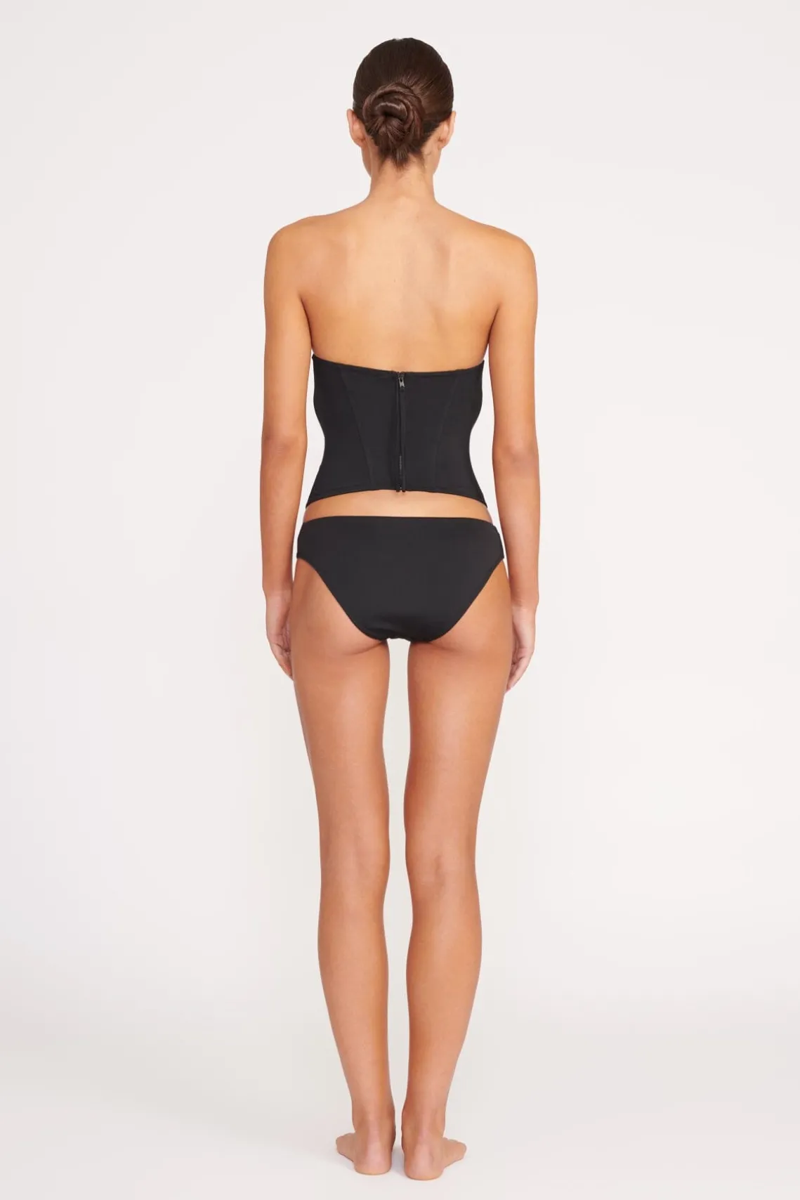 CORSAGE BIKINI BOTTOM BLACK