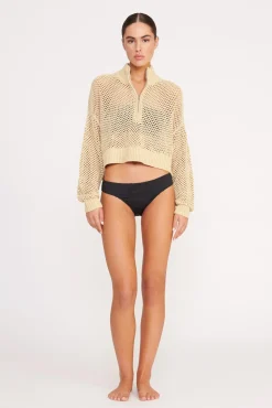 CROPPED HAMPTON SWEATER  NATURAL