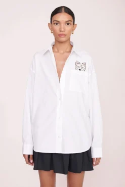CUSTOM STAUD x C.BONZ CLASSIC OVERSIZED SHIRT  WHITE