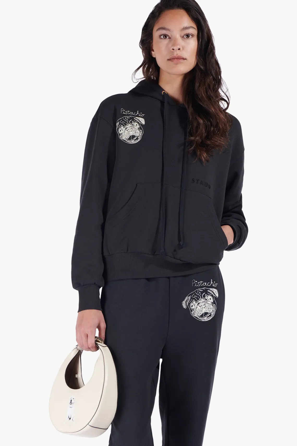CUSTOM STAUD x C.BONZ HOODED SWEATSHIRT BLACK