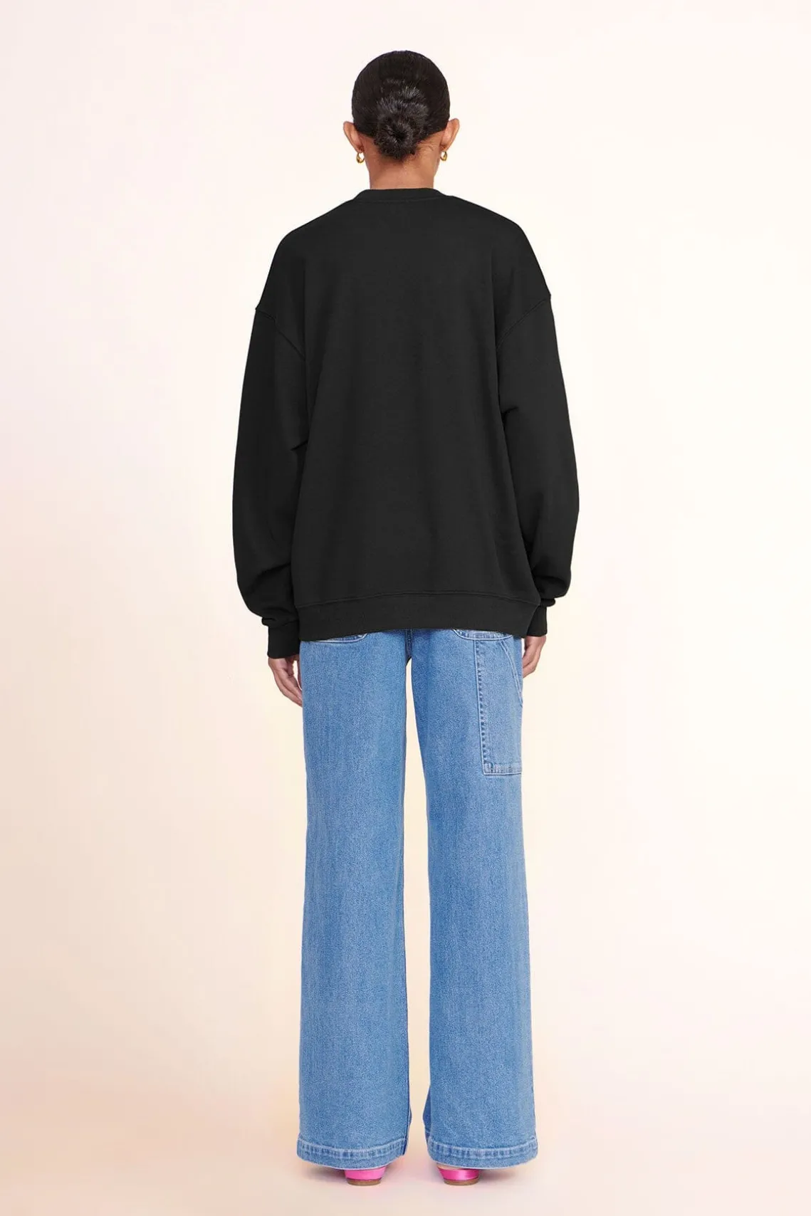 CUSTOM STAUD x C.BONZ OVERSIZED SWEATSHIRT BLACK