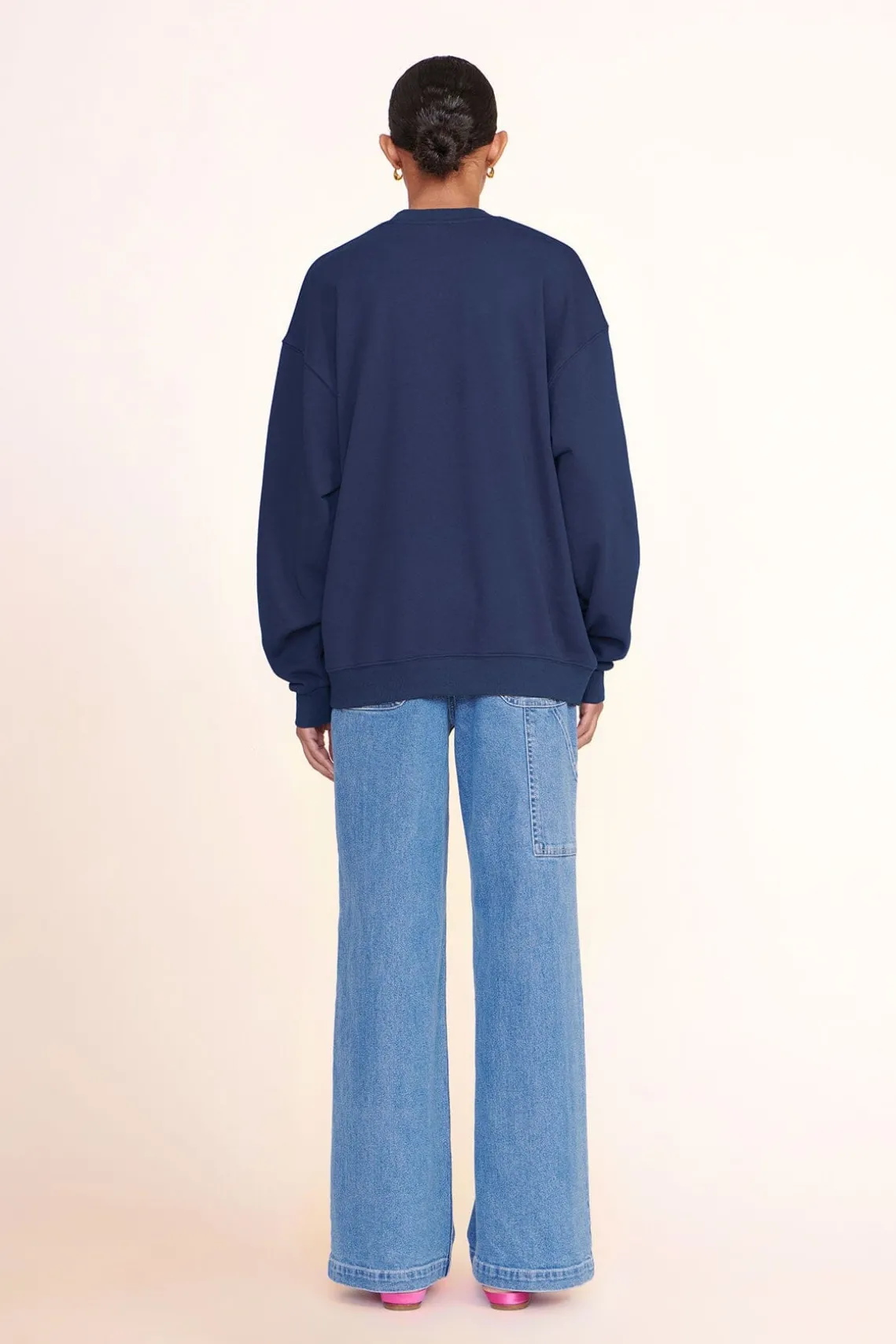 CUSTOM STAUD x C.BONZ OVERSIZED SWEATSHIRT NAVY