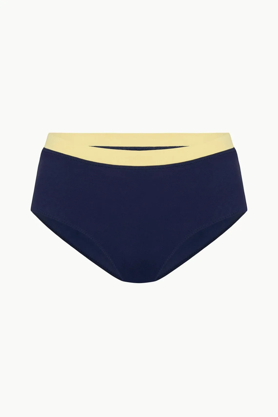 DEVON HIGH RISE BIKINI BOTTOM NAVY COLORBLOCK