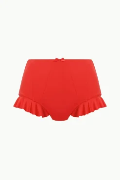 FLOURISH HIGH RISE BIKINI BOTTOM RED ROSE