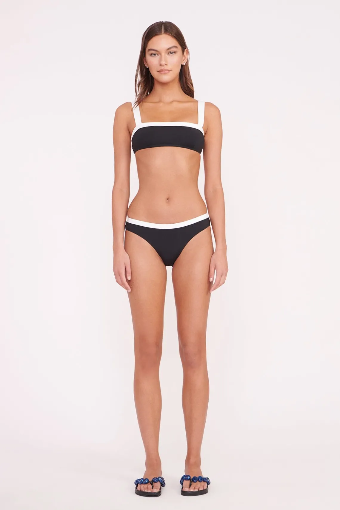 GEMMA BIKINI BOTTOM BLACK WHITE