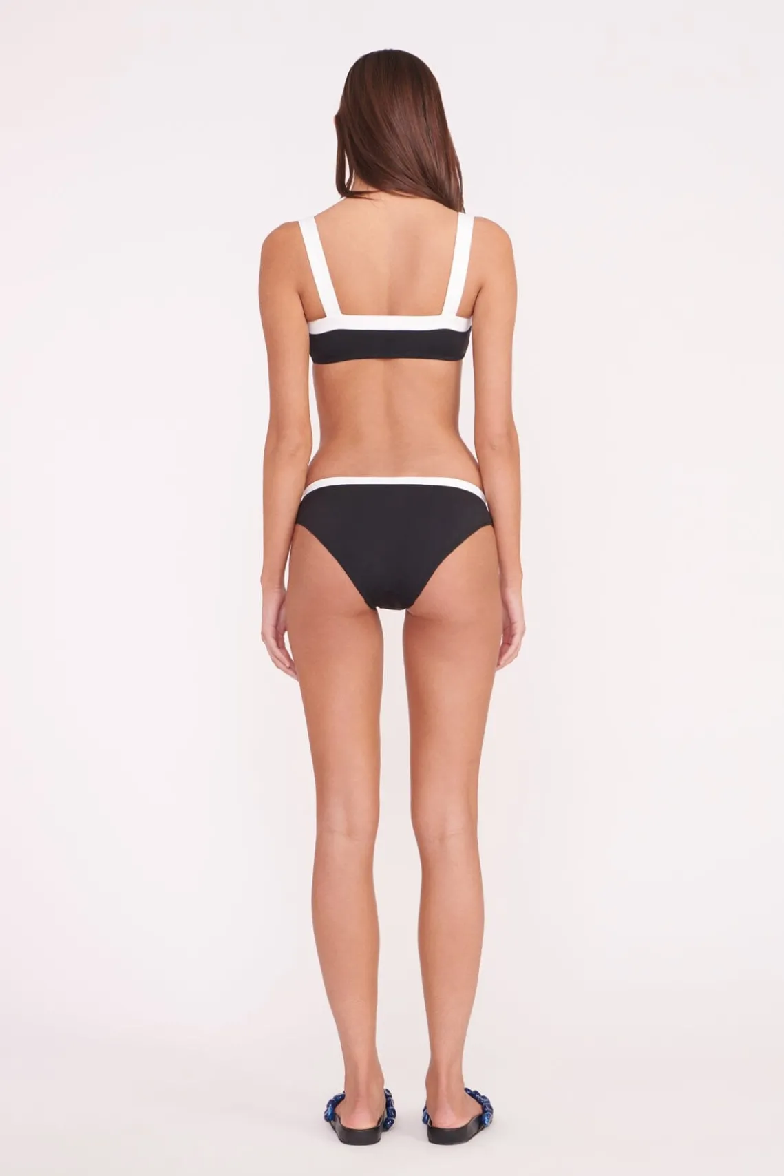 GEMMA BIKINI BOTTOM BLACK WHITE