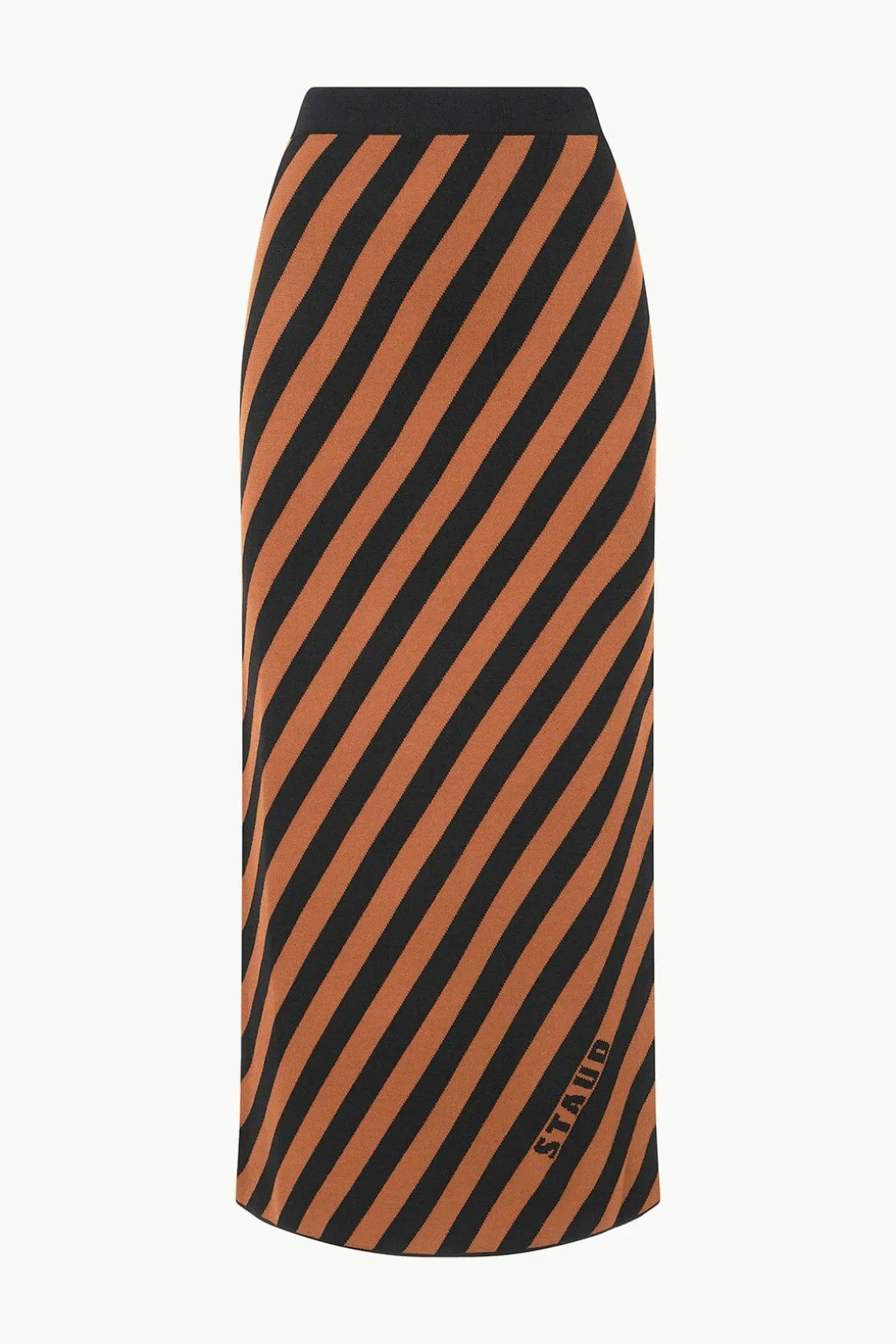 GIOVANNI SKIRT BLACK TAN SEASHORE STRIPE