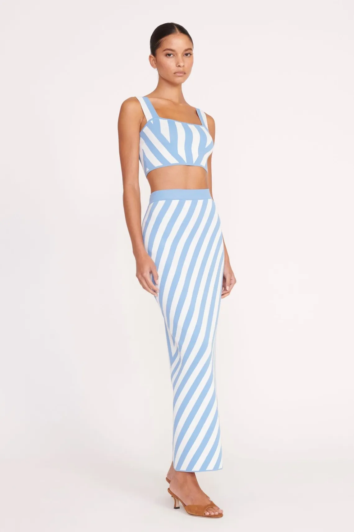 GIOVANNI SKIRT BLUE SEASHORE STRIPE