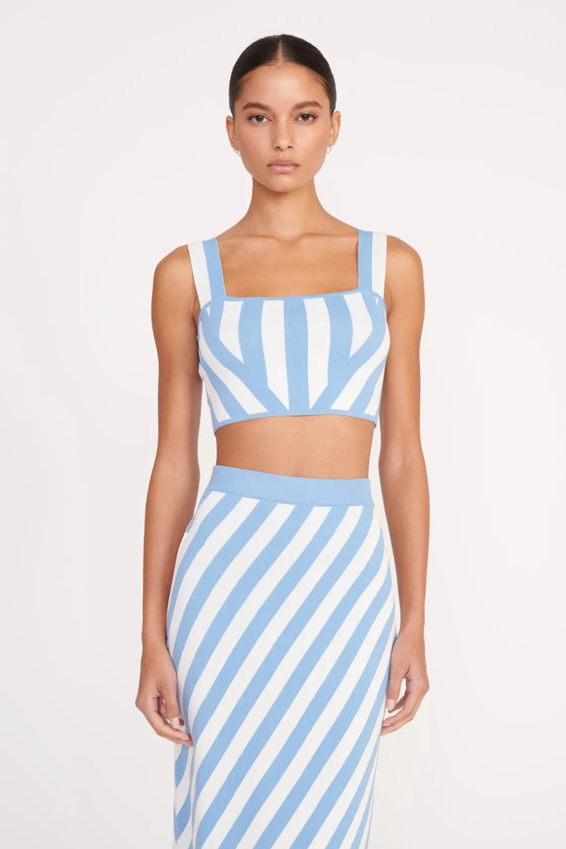 GIOVANNI SKIRT BLUE SEASHORE STRIPE