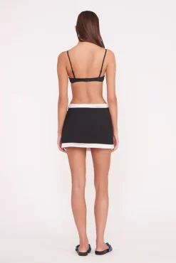 GRETCHEN COVERUP WRAP SKIRT BLACK WHITE