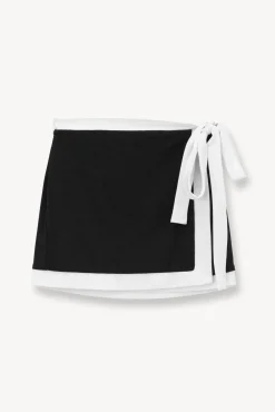 GRETCHEN COVERUP WRAP SKIRT BLACK WHITE