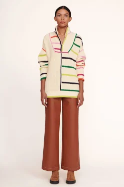 HAMPTON SWEATER  CREME RAINBOW MULTI