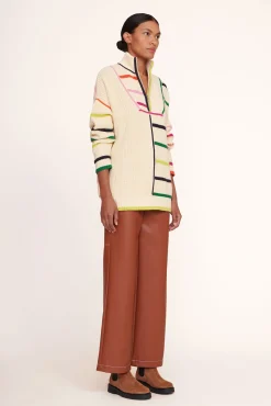 HAMPTON SWEATER CREME RAINBOW MULTI