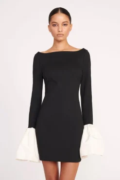 HAWTHORNE DRESS BLACK IVORY