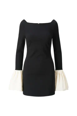 HAWTHORNE DRESS BLACK IVORY