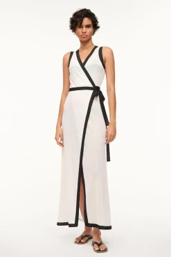 ISCHIA COVERUP DRESS WHITE BLACK