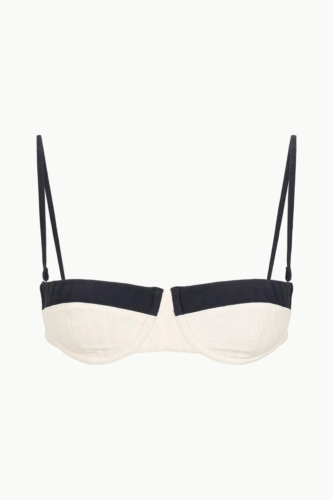 JO BALCONETTE BIKINI TOP IVORY BLACK