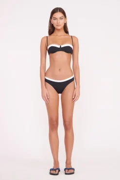 JO BALCONETTE BIKINI TOP  BLACK WHITE