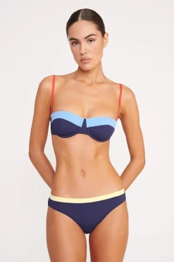 JO BALCONETTE BIKINI TOP NAVY COLORBLOCK