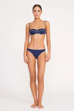 JO BALCONETTE BIKINI TOP NAVY WHITE