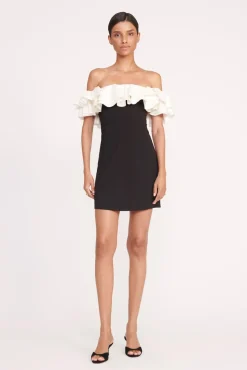 KIARA DRESS  BLACK IVORY