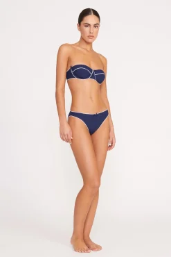 KIT BIKINI BOTTOM NAVY WHITE