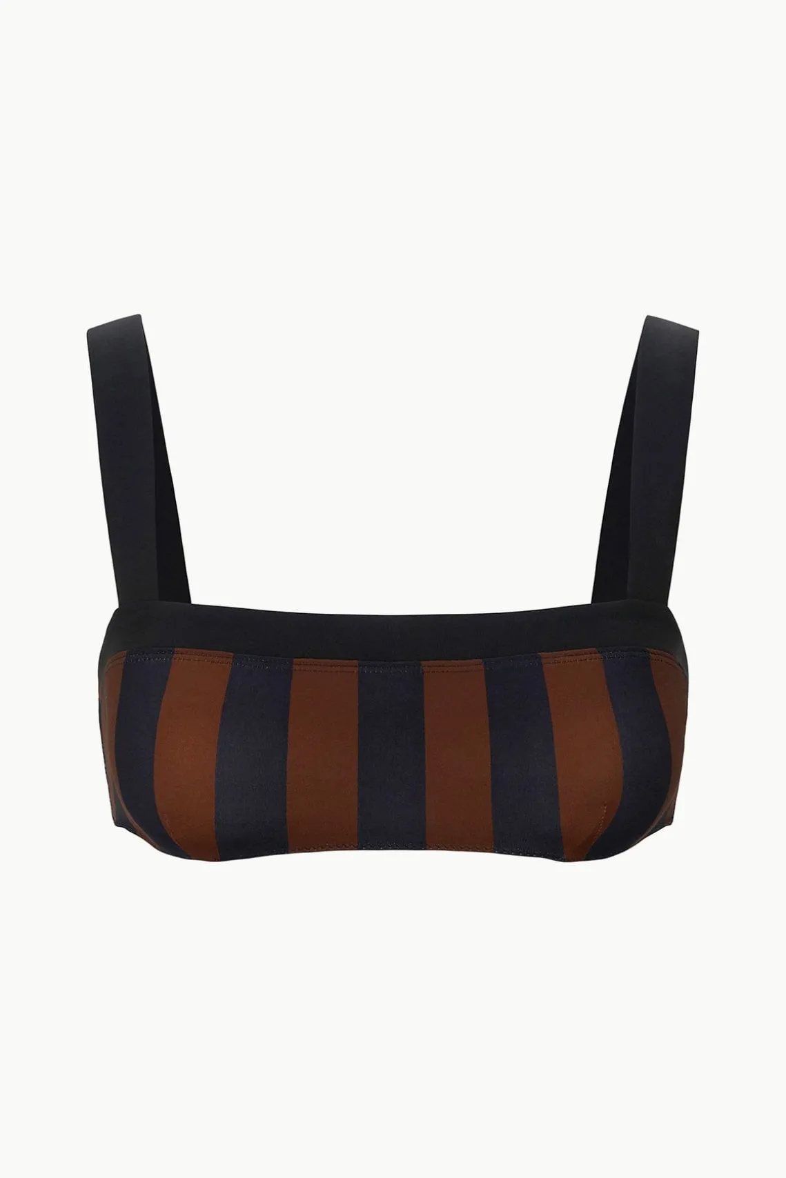 LIV BIKINI TOP BLACK TAN SEASHORE STRIPE