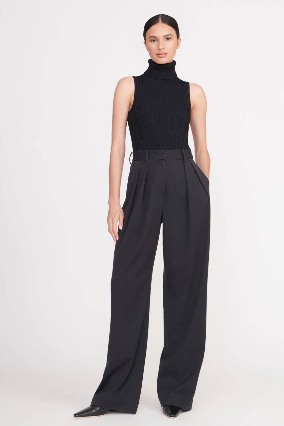 LUISA PANT BLACK SUITING