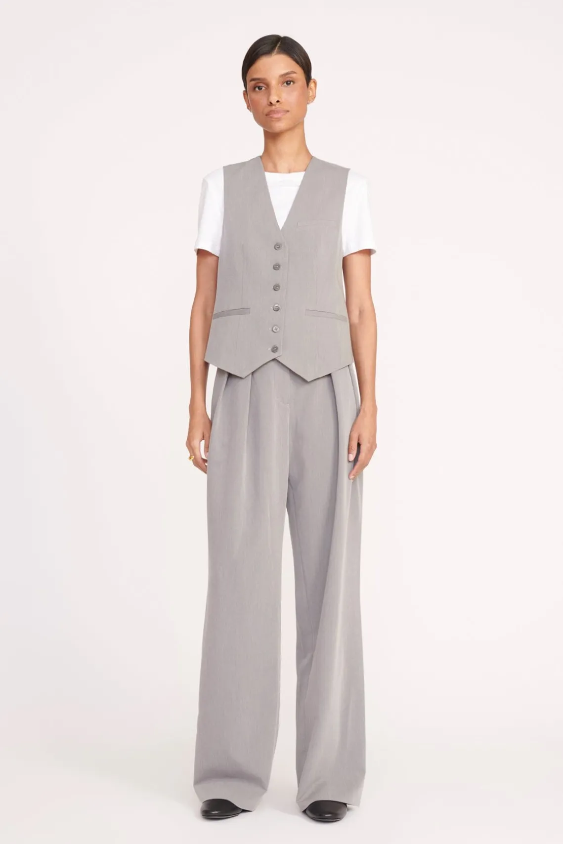 LUISA PANT HEATHER GREY SUITING