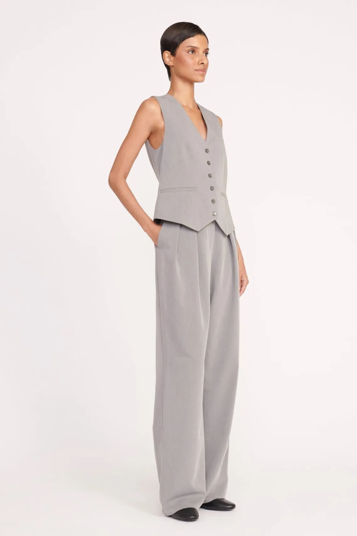 LUISA PANT HEATHER GREY SUITING