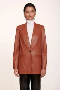MADDEN BLAZER WHISKEY VEGAN LEATHER