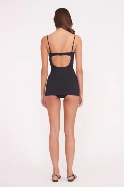 MAEVE SWIM DRESS BLACK WHITE