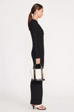 MINI ALLORA TOTE  CREAM BLACK