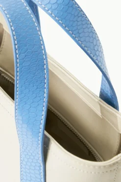 MINI ALLORA TOTE CREAM STAUD BLUE