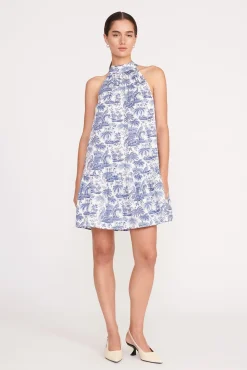 MINI MARLOWE DRESS BLUE TOILE