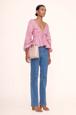 MINI SHIRLEY LEATHER BAG BLUSH