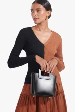 MINI SHIRLEY LEATHER BAG BLACK