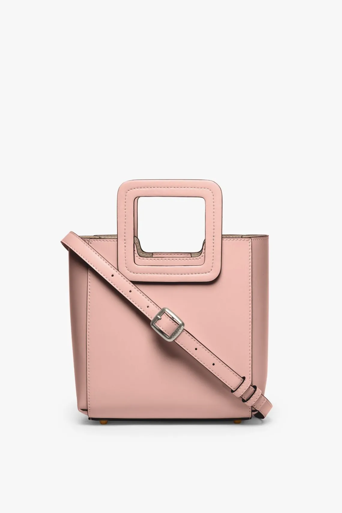 MINI SHIRLEY LEATHER BAG DARK BLUSH