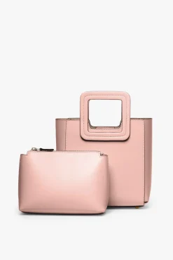 MINI SHIRLEY LEATHER BAG DARK BLUSH