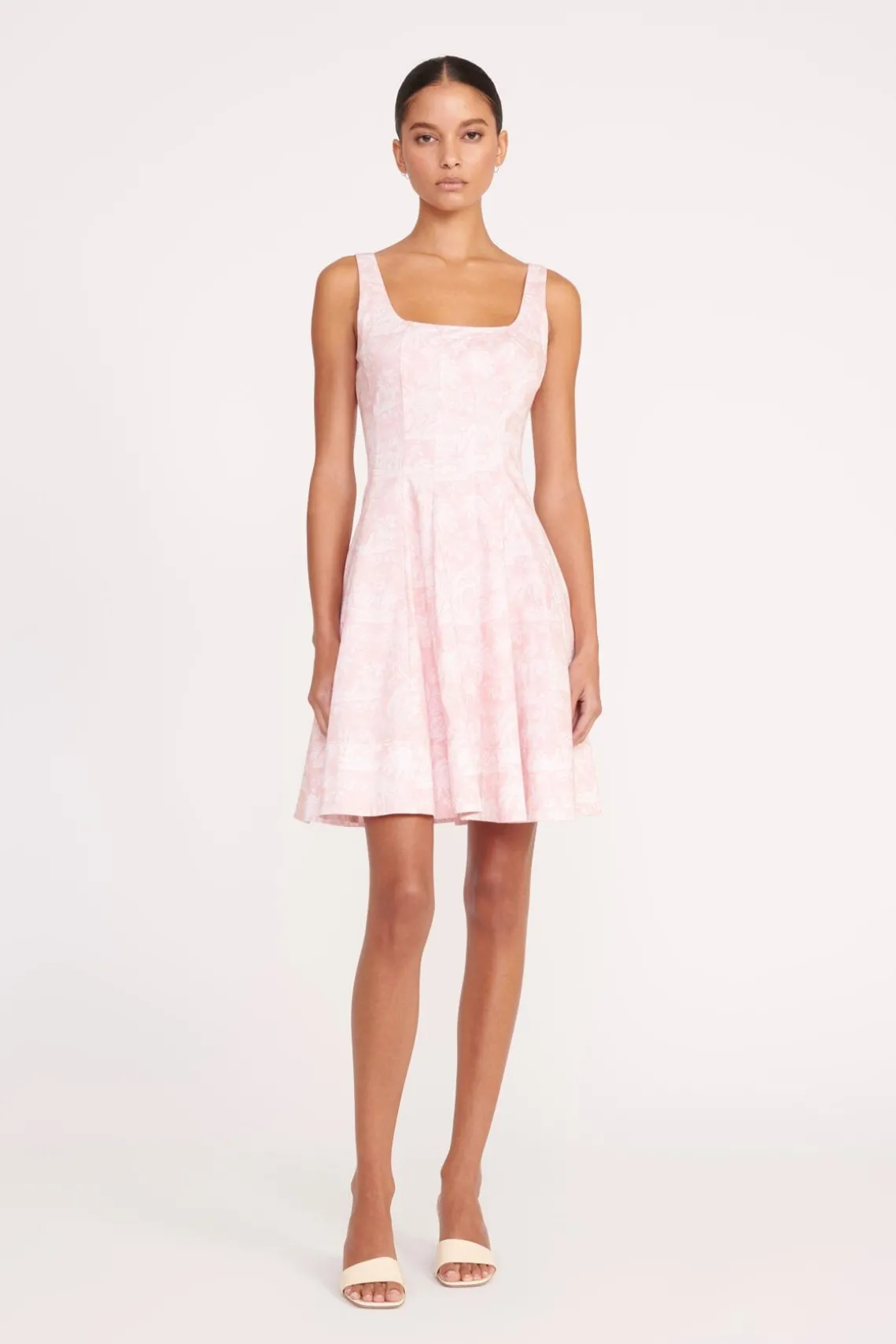 MINI WELLS DRESS CHERRY BLOSSOM IVORY TOILE